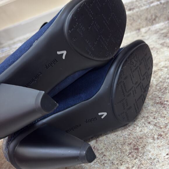 Libby Edelman Navy and Black leather Lace-Up Heeled shoes - Picture 5 of 7